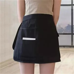 Half Short Apron Waist Apron Multi-Pockets Cafe Chef Waiter Waitress Barista - Picture 1 of 9