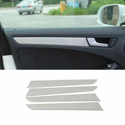 Fit For Audi A4 A5 2009-2016 Silver Steel Car Inner Door Strip Panel Cover Trim - Image 1 of 4