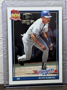 1991 Topps Operation Desert Shield #645 Juan Samuel Los Angeles LA Dodgers NM 4 - Picture 1 of 2