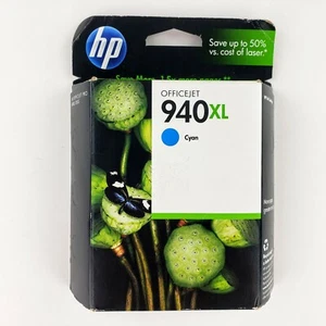 Genuine HP 940XL Cyan Ink Cartridge (C4907AN) High Yield OEM 2013 - Picture 1 of 4