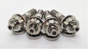 4 PACK TITANIUM STUD M10 X 1.5 AUTOMOTIVE, INTAKE, EXHAUST STUD NUT AND WASHER - Picture 1 of 2