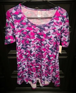 LuLaRoe Perfect Women's TShirt Size XXS Colorful Floral New - Picture 1 of 3