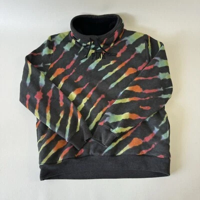 Moletom Victoria's Secret rosa Sherpa forrado gola capuz pulôver arco-íris zebra - Imagem 1 de 4