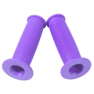 Purple Pair Motorcycle Scooter Bicycle Anti-Slip Rubber Handlebar Hand Grips - Picture 1 of 7