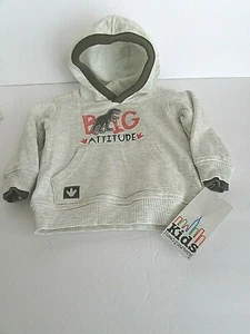 baby Boys kids Headquarters long sleeve dinosaur hoodie sweatshirt sz.12mo-NWT - Picture 1 of 6