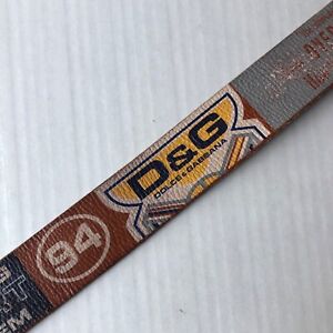 Vintage D&G DOLCE & GABBANA Italy LEATHER BELT with graphics XLNT wow!