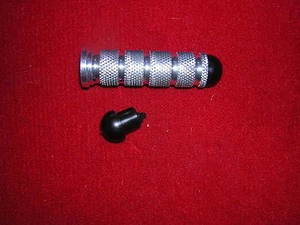 8mm Pattern Alloy Footrest with Spare Nylon End Bung. New - Picture 1 of 1