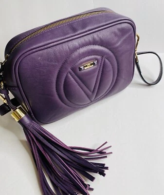 Bolso bandolera valentino de mario valentino mia cuero púrpura guijarro Foto 1 de 4