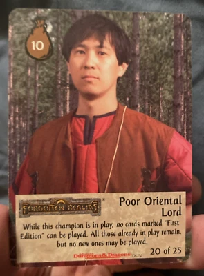 Spellfire Sale: Chase - Poor Oriental Lord - 20/25 - Slightly Used - See Photos - Image 1 of 4