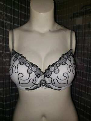 Sujetador de encaje bordado lencería sexy rosa rubí KEIA tallas 32H,32F,36DD,38DD,30DDD Foto 1 de 3