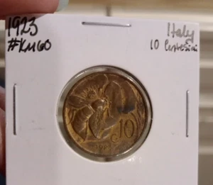 Lot of 3 Italy Coins - 1923 + 1926 10 Centesimi + 1953 5 Lire - Picture 1 of 6