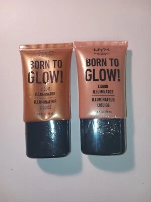 Iluminador líquido NYX Born To Glow - LI 02 - oro brillante y puro L103 sellado 2x Foto 1 de 2
