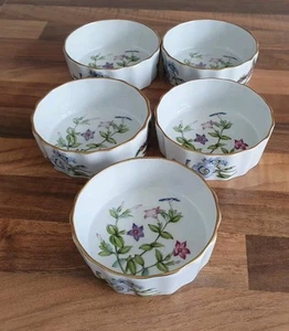 5 x Spode Ramekins 10.5cm Quiche Pie Dishes Stafford Flowers Tachiadenus  - Picture 1 of 9
