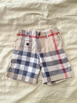  PANTALONES CORTOS DE ALGODÓN A CUADROS BURBERRY NIÑOS TALLA 3y (usados) Foto 1 de 4