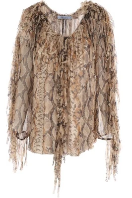 BLUEMARINE BEIGE SILK TOP IT 44 UK 12 - Image 1 of 4