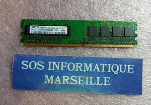 Barrette Mémoire SAMSUNG 512MB 1Rx8 PC2-4200U-444-12-D3 (M378T6553CZ3-CD5) - Picture 1 of 4