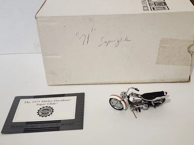 Franklin Mint 1971 Harley Davidson Super Glide FX 1:24 Diecast Model Motorcycle - Image 1 of 4