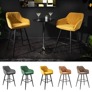 Barhocker TURIN FARBAHL Ziersteppung Barstuhl Armlehne Tresenhocker Tresenstuhl - Bild 1 von 67