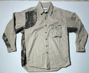 Pro Gear Wrangler Shirt Mens XL Long Sleeve Khaki Camo Shooting Hunting - Picture 1 of 4