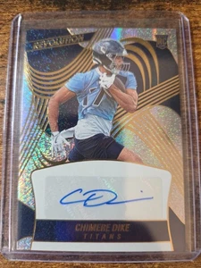 2025 Panini Revolution Chimere Dike Rookie RC Auto 118/299 #RA-CDE Titans - Foto 1 di 2
