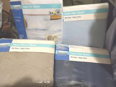 Lot Of 9 - Westpoint Stevens Home Essentials Twin Flat & Fitted Sheets   New  - Image 1 of 4