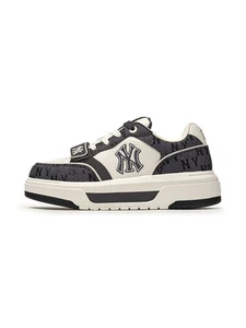 MLB Chunky Liner Pocket Monogram New York Yankees Sneakers Melange Grey US 5-12 - Picture 1 of 10
