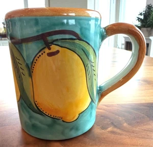 Taza de cerámica Vietri pintada a mano diseño italiano limón Italia X Alimentari Positano - Imagen 1 de 6
