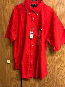 Alexander Julian Colours Button Down Short Sleeve Red Men's Shirt XL NWT - Picture 1 of 6