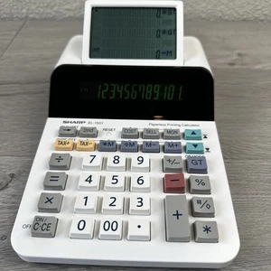 Sharp El-1501 Compact Cordless Paperless Grande Display 12 Cifre Testato! - Foto 1 di 7