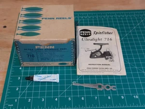 VINTAGE  PENN 716Z  ULTRA LITE SPINNING REEL BOX + Manual ONLY - Picture 1 of 10