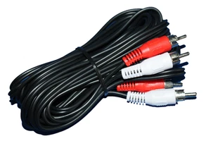 5M Twin Phono Plugs to Twin Phono Plugs AL235 Cable Lead 2 RCA to 2 RCA Audio - Picture 1 of 2