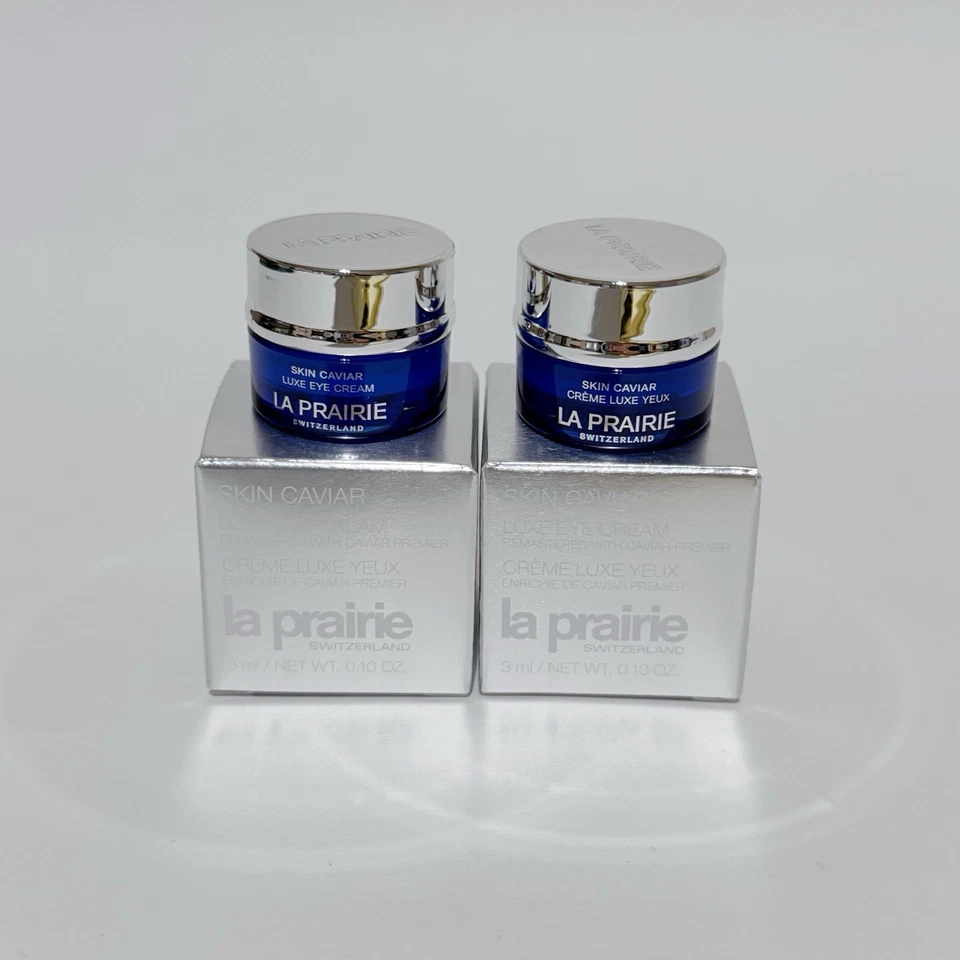 2 X La Prairie Skin Caviar Luxe Eye Cream Deluxe Size 0.10oz/3ml TOTAL: 6ML NEW - Image 1 of 1