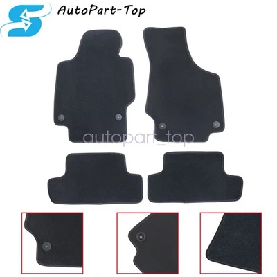 Alfombrillas delanteras y traseras de terciopelo nuevas alfombras negras 4 piezas para Audi TT 2006-2014 Foto 1 de 4