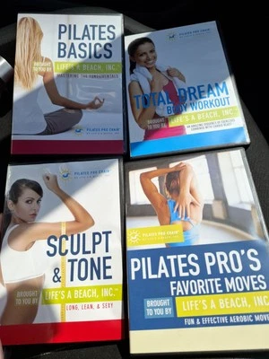 Pilates Pro Chair 4 DVD LOT Total Dream Etc W/Leaflets And Foot Pedal Plug New - Image 1 of 4