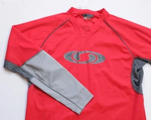 Salomon X Static Tech Tee T shirt mens Long Sleeve top size L Large red 462371 - Picture 1 of 11