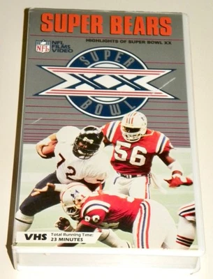 NFL FILMS VIDEO (VHS) ~ Highlights of SUPER BOWL XX "Super (Chicago) Bears" - Image 1 of 4