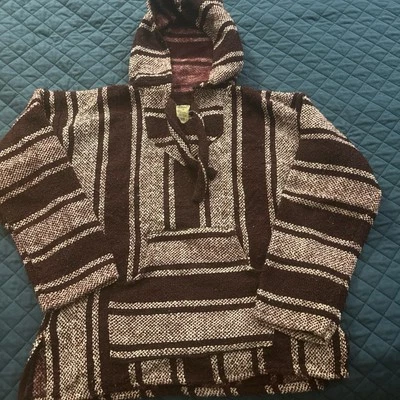 Baja Hoodie Mexican Poncho - Image 1 of 4