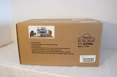 MENARDS DAKOTA CABINET FACTORY 279-2678 O GAUGE SHERWIN WILLIAMS PAINT SIGN - Image 1 of 4