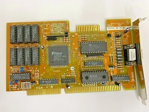 RARE VINTAGE 1991 TRIDENT TVGA8900C V52102T 1 MEG ISA VGA CARD VGA-V-B MXB32 - Picture 1 of 2
