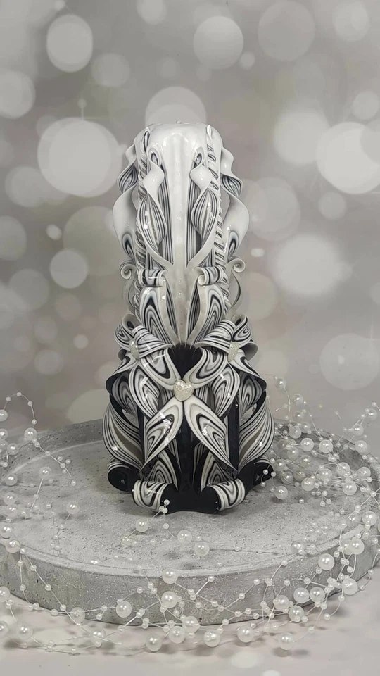 Geschnitzte kerze Deko Geschenk  Handarbeit  - Bild 1 von 1