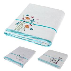 100% Turkish Cotton Embroidered Bath Sheet, Bath Towel, Hand Towel, Face Cloth