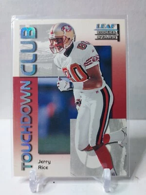 Leaf Rookie and Stars Touchdown Club 1998 #9 Jerry Rice/5000 Foto 1 de 4