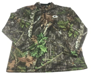 Camisa para hombre NFL Green Bay Packers roble musgo camuflada 1/4 cremallera manga larga TX3 genial - Imagen 1 de 18
