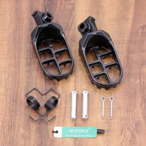 BLACK Mode FOOT PEG FOOTREST PEDALS ASSEMBLY FOOTPEGS FIT YAMAHA PW50 PY50 125cc - Picture 1 of 6