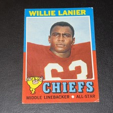 1971 Topps Football Card #114- WILLIE LANIER K.C. CHIEFS ROOKIE CARD
