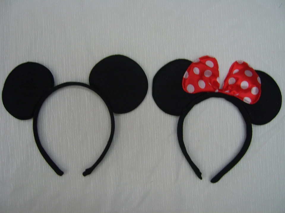 Mickey Mouse and Minnie Mouse Ears Headband Disney Costume Fancy Dress  - image 1 of 1