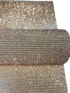 Rosegold selbstklebende Strassfolie 40 cm x 24 cm (17" x 10") super glitzernd - Bild 1 von 2