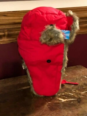 * FunQi 礼物 冬季 飞行员帽 托巴根 隐藏您的 Booze 隐藏瓶 男女通用 红色 — 第 1/4 张图片