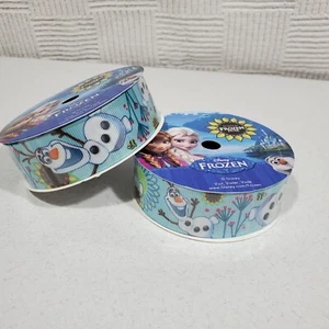 Lot of 2 Frozen Olaf Grosgrain Ribbon 1 inch by 3 yards Hair Bows Gift Crafts - Picture 1 of 4