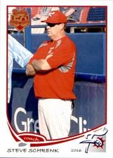 2016 Reading Fightin Phils Grandstand #29 Steve Schrenk Pitching Coach Card
